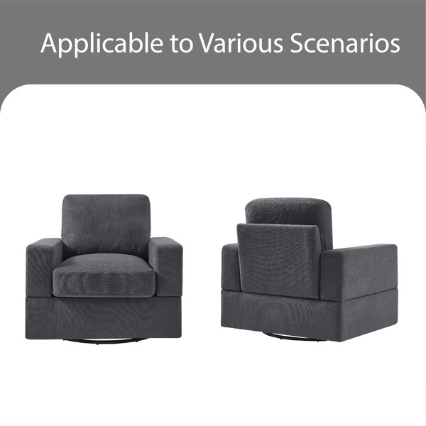 Latitude Run® Argene 33'' Wide Swivel Barrel Chair Wayfair